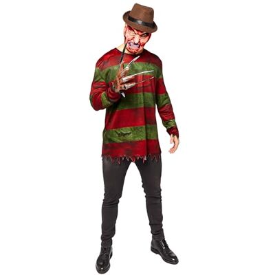 amscan (PKT) (9912544) Męski zestaw kostiumowy Freddy Krueger dla dorosłych, rozmiar L amscan (PKT) (9912544) Męski zestaw kostiumowy Freddy Krueger dla dorosłych, rozmiar L