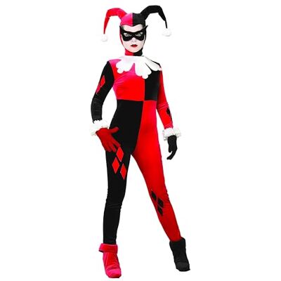 Rubie's oficjalny damski super złoczyńca Harley Quinn kombinezon, kostium dla dorosłych, rozmiar S Rubie's oficjalny damski super złoczyńca Harley Quinn kombinezon, kostium dla dorosłych, rozmiar S