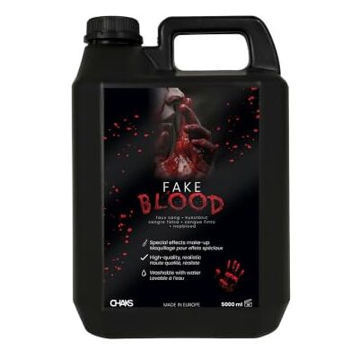 Chaks sztuczna krew do makijażu horrorowego, zmywalna sztuczna krew Wyprodukowano w Europie, zmywalna sztuczna krew na Halloween, do filmów, teatru, efektów specjalnych, kostiumu i makijażu Chaks sztuczna krew do makijażu horrorowego, zmywalna sztuczna krew Wyprodukowano w Europie, zmywalna sztuczna krew na Halloween, do filmów, teatru, efektów specjalnych, kostiumu i makijażu