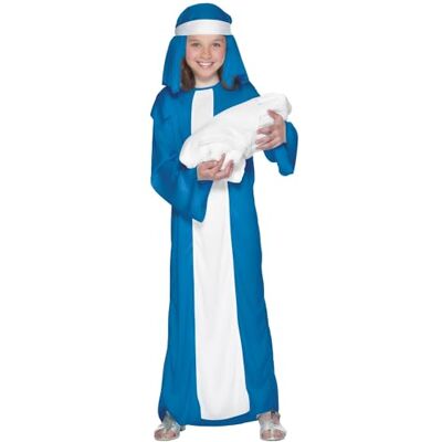 Smiffys , Dziecięcy kostium Maria, sukienka i nakrycie głowy, rozmiar: L, 23837 Smiffys , Dziecięcy kostium Maria, sukienka i nakrycie głowy, rozmiar: L, 23837