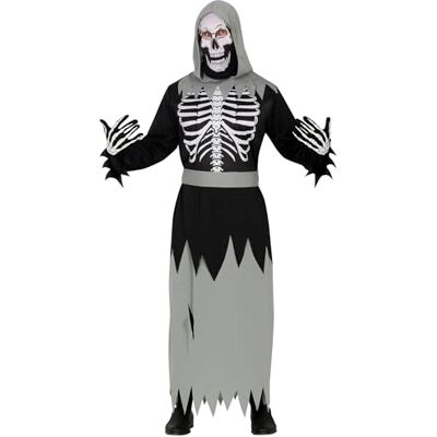 FIESTAS GUIRCA Kostium Skeleton Mystic dla Dorosłych (52-54/L) Kaptur Pasek i tunika Kostiumy szkieletu na Halloween, Karnawał i bal przebierający Idealny dla Mężczyzn Czarny i Zielony FIESTAS GUIRCA Kostium Skeleton Mystic dla Dorosłych (52-54/L) Kaptur Pasek i tunika Kostiumy szkieletu na Halloween, Karnawał i bal przebierający Idealny dla Mężczyzn Czarny i Zielony