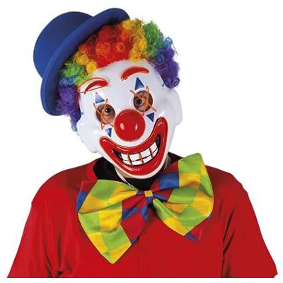 Rubie's Rubies Maska Happy Clown ze światłem, biały, czerwony, niebieski, (S5175) Rubie's Rubies Maska Happy Clown ze światłem, biały, czerwony, niebieski, (S5175)
