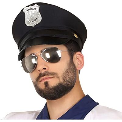 ATOSA 34769 czapka policjant, czarna, unisex – dla dorosłych ATOSA 34769 czapka policjant, czarna, unisex – dla dorosłych
