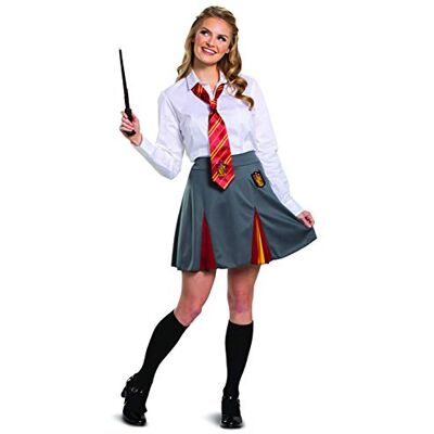 Disguise Harry Potter Spódnica Halloween kostium dla dorosłych i akcesoria na imprezę, Gryffindor, szaro-złoty, XXL (18-20) Disguise Harry Potter Spódnica Halloween kostium dla dorosłych i akcesoria na imprezę, Gryffindor, szaro-złoty, XXL (18-20)