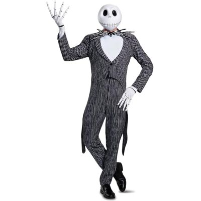 21596D Disguise mens Jack Skellington Prestige Adult Sized Costume, Multi, Black, X-Large US 21596D Disguise mens Jack Skellington Prestige Adult Sized Costume, Multi, Black, X-Large US