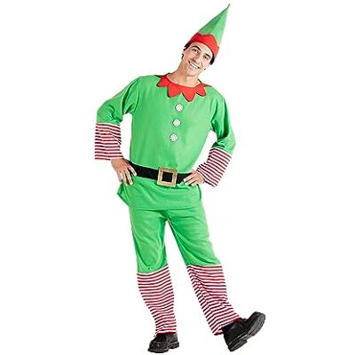 Ciao Elf Boże Narodzenie Kostium Przebrania, Kolor Zielony, Czerwony, Jeden rozmiar, 25307 Ciao Elf Boże Narodzenie Kostium Przebrania, Kolor Zielony, Czerwony, Jeden rozmiar, 25307