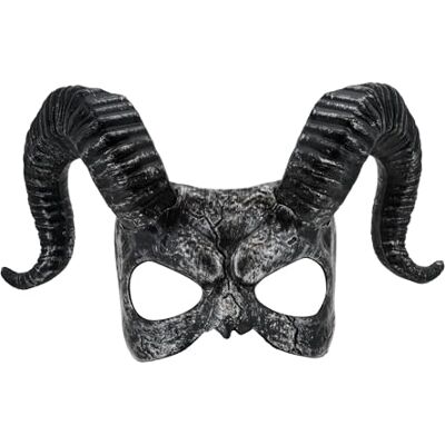 W WIDMANN MILANO Party Fashion maska na oczy z rogami dla dorosłych, maska szamana, akcesoria na Halloween, karnawał W WIDMANN MILANO Party Fashion maska na oczy z rogami dla dorosłych, maska szamana, akcesoria na Halloween, karnawał
