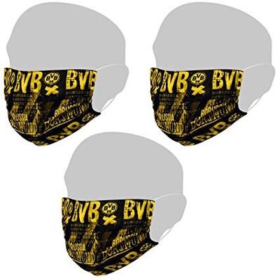 20980101 Borussia Dortmund BVB maska designerska (3-pak) czarna 20980101 Borussia Dortmund BVB maska designerska (3-pak) czarna
