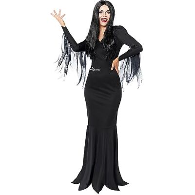 amscan Kostium Morticia, Rodzina Addamsów, Środa, Horror, Halloween, Karnawał amscan Kostium Morticia, Rodzina Addamsów, Środa, Horror, Halloween, Karnawał