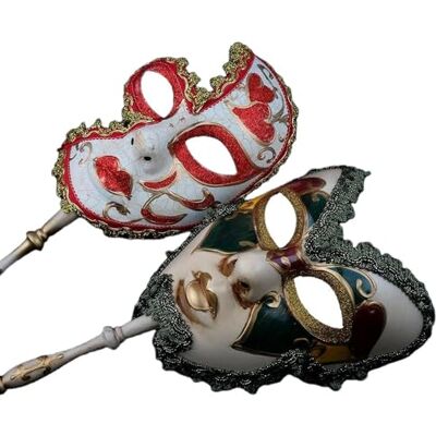 YU FENG Jedna para wspaniałych weneckich masek maskaradowych dla par kostiumy imprezowe akcesoria YU FENG Jedna para wspaniałych weneckich masek maskaradowych dla par kostiumy imprezowe akcesoria