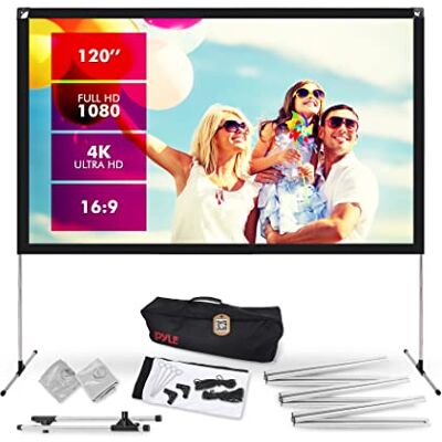 Pyle Ekran Projektora Z Wspornikiem – 120" 16:9 HD 4K Przenośny, Lekki, Niezależny, Składany, Projekcja Filmów Wewnętrzna I Zewnętrzna Z Ramką Do Kina Domowego Pyle Ekran Projektora Z Wspornikiem – 120" 16:9 HD 4K Przenośny, Lekki, Niezależny, Składany, Projekcja Filmów Wewnętrzna I Zewnętrzna Z Ramką Do Kina Domowego