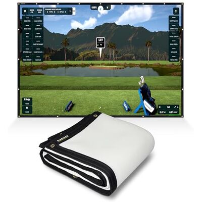 SimSpace Platinum Golf Impact Screen ekran projektora do symulatora golfa do domu, wydajność 4-warstwowa z odporną na uderzenia pianką, redukcja szumów, przejrzystość Ultra 4K HD, 3 x 3 metry SimSpace Platinum Golf Impact Screen ekran projektora do symulatora golfa do domu, wydajność 4-warstwowa z odporną na uderzenia pianką, redukcja szumów, przejrzystość Ultra 4K HD, 3 x 3 metry
