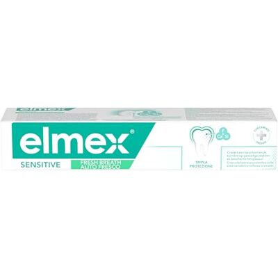 ELMEX Sensitive Świeży Oddech Pasta do Zębów 0% Barwniki Wrażliwe Zęby, Bolesne Dziąsła, Ochrona E-mail 75 ml ELMEX Sensitive Świeży Oddech Pasta do Zębów 0% Barwniki Wrażliwe Zęby, Bolesne Dziąsła, Ochrona E-mail 75 ml