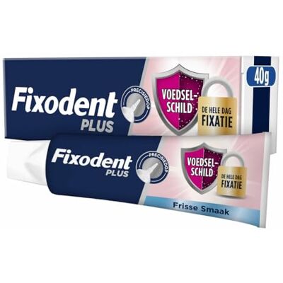 Fixodent Plus Food Bariera przeciw cząsteczkom Świeżość Klej Krem do Protezy Kompletnej i Częściowej 40ml Fixodent Plus Food Bariera przeciw cząsteczkom Świeżość Klej Krem do Protezy Kompletnej i Częściowej 40ml