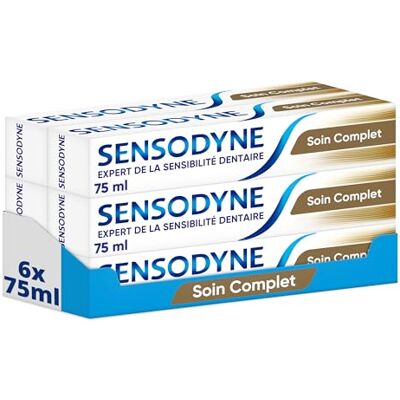 Sensodyne Pasta do zębów Pełna Pielęgnacja Czułość 24H, do ochrony wrażliwych zębów 6 x 75ml Sensodyne Pasta do zębów Pełna Pielęgnacja Czułość 24H, do ochrony wrażliwych zębów 6 x 75ml