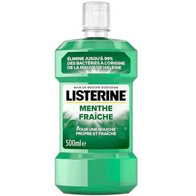 Listerine Codzienny płyn do płukania jamy ustnej świeża mięta (butelka 500 ml) Pielęgnacja jamy ustnej w celu wyeliminowania 99,9% bakterii Płyn do płukania ust zapewniający długotrwały świeży Listerine Codzienny płyn do płukania jamy ustnej świeża mięta (butelka 500 ml) Pielęgnacja jamy ustnej w celu wyeliminowania 99,9% bakterii Płyn do płukania ust zapewniający długotrwały świeży