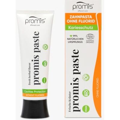 PROMIS paste naturalna pasta do zębów przeciwpróchnicza BEZ FLUORIDU XYLITOLU 99% NATURALNA BIO ECOCERT COSMOS ORGANIC LABEL VEGAN tubka z trzciny cukrowej PROMIS paste naturalna pasta do zębów przeciwpróchnicza BEZ FLUORIDU XYLITOLU 99% NATURALNA BIO ECOCERT COSMOS ORGANIC LABEL VEGAN tubka z trzciny cukrowej