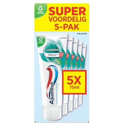 Aquafresh Coolmint pasta do zębów, 5 x 75 ml Aquafresh Coolmint pasta do zębów, 5 x 75 ml