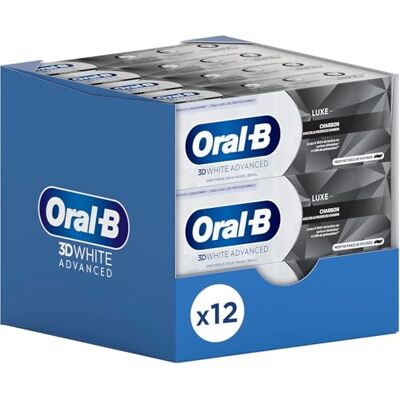 Oral-B 3D White Advanced Luxe Węgiel Pasta do zębów 75 ml Oral-B 3D White Advanced Luxe Węgiel Pasta do zębów 75 ml