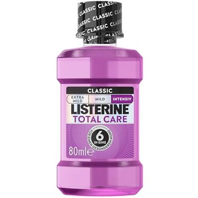 Listerine Total Care ochrona zębów (12 x 80 ml), ochrona przed próchnicą zębów, 6 w 1, pełna ochrona dla silnych zębów Listerine Total Care ochrona zębów (12 x 80 ml), ochrona przed próchnicą zębów, 6 w 1, pełna ochrona dla silnych zębów