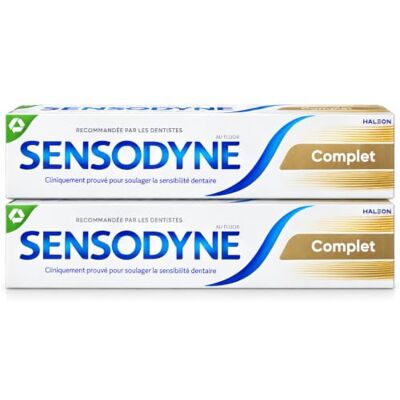Sensodyne Pasta do zębów pełna ochrona, dla wrażliwych zębów, działanie Czułość 24h, zestaw 2x75ml Sensodyne Pasta do zębów pełna ochrona, dla wrażliwych zębów, działanie Czułość 24h, zestaw 2x75ml