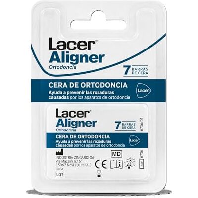 Lacer ALIGNER wosk ortodontyczny do opasek ortodontycznych 7 szt. Ochrona przed otarciami, łagodzi podrażnienia dziąseł, języka i błony śluzowej jamy ustnej Łatwa aplikacja Bezpieczne codzienne Lacer ALIGNER wosk ortodontyczny do opasek ortodontycznych 7 szt. Ochrona przed otarciami, łagodzi podrażnienia dziąseł, języka i błony śluzowej jamy ustnej Łatwa aplikacja Bezpieczne codzienne