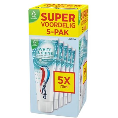 Aquafresh White & Shine pasta do zębów, 5 x 75 ml Aquafresh White & Shine pasta do zębów, 5 x 75 ml