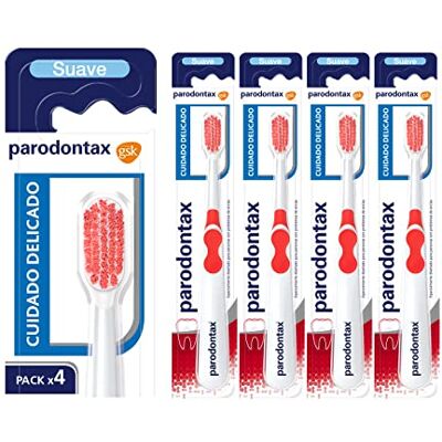 Parodontax Delikatna pielęgnacja, miękka szczoteczka do zębów, pomaga zatrzymać i zapobiec krwawieniu dziąseł, opakowanie 4 szt., biały Parodontax Delikatna pielęgnacja, miękka szczoteczka do zębów, pomaga zatrzymać i zapobiec krwawieniu dziąseł, opakowanie 4 szt., biały