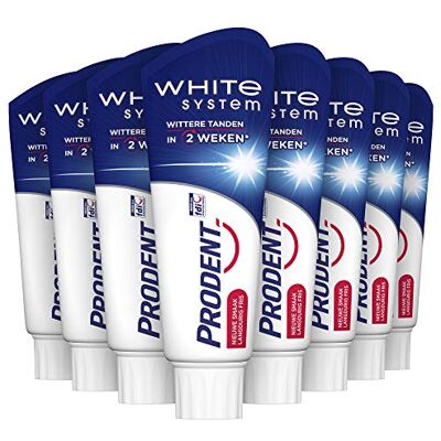 Prodent White System pasta do zębów do wybielania zębów w ciągu 2 tygodni, 12 x 75 ml, opakowanie ekonomiczne Prodent White System pasta do zębów do wybielania zębów w ciągu 2 tygodni, 12 x 75 ml, opakowanie ekonomiczne