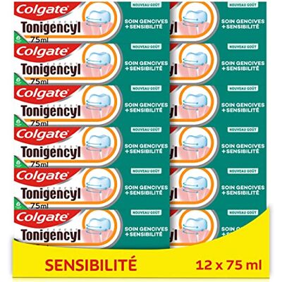 Colgate TONIGENCYL Expert Plus Sensibility Pasta do zębów Chroni dziąsła Łagodzi wrażliwe zęby Zestaw 12 tubek do pasty do zębów 75ml Colgate TONIGENCYL Expert Plus Sensibility Pasta do zębów Chroni dziąsła Łagodzi wrażliwe zęby Zestaw 12 tubek do pasty do zębów 75ml