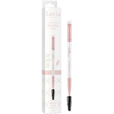 Luvia Cosmetics Luvia profesjonalny pędzel do makijażu, pędzel do brwi, pędzel do brwi, pędzel do oczu, płaski pędzel skośny, wielofunkcyjny, wegański pędzel kosmetyczny, 430 // Brow Duo Candy Luvia Cosmetics Luvia profesjonalny pędzel do makijażu, pędzel do brwi, pędzel do brwi, pędzel do oczu, płaski pędzel skośny, wielofunkcyjny, wegański pędzel kosmetyczny, 430 // Brow Duo Candy