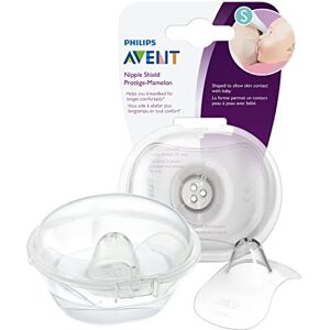 Philips Avent Czapka na klatkę piersiową SCF153/01, mały rozmiar, ultracienka o wyjątkowym kształcie, przezroczysta, mała (rozmiar S)