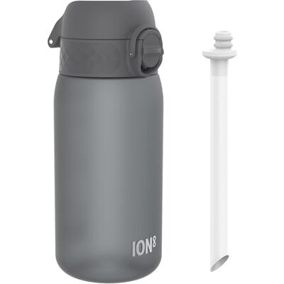 I8RF350GRYXS ION8 Butelka na Wodę dla Dzieci ze Słomką, 350 ml/12 oz, Szczelne, Łatwe do Otwarcia, Bezpieczny Zamek, Można Myć w Zmywarce, Bez BPA, Uchwyt do Przenoszenia, Higieniczny Klapkowy Pokryw,Szary I8RF350GRYXS ION8 Butelka na Wodę dla Dzieci ze Słomką, 350 ml/12 oz, Szczelne, Łatwe do Otwarcia, Bezpieczny Zamek, Można Myć w Zmywarce, Bez BPA, Uchwyt do Przenoszenia, Higieniczny Klapkowy Pokryw,Szary