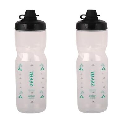 ZEFAL Zéfal Zestaw Sense Soft 80 No-Mud Zestaw dwóch puszek rowerowych i górskich Miękka i bezzapachowa sportowa butelka kanister na wodę bez BPA silikonowy smoczek przezroczysty, 2 x 800 ml ZEFAL Zéfal Zestaw Sense Soft 80 No-Mud Zestaw dwóch puszek rowerowych i górskich Miękka i bezzapachowa sportowa butelka kanister na wodę bez BPA silikonowy smoczek przezroczysty, 2 x 800 ml