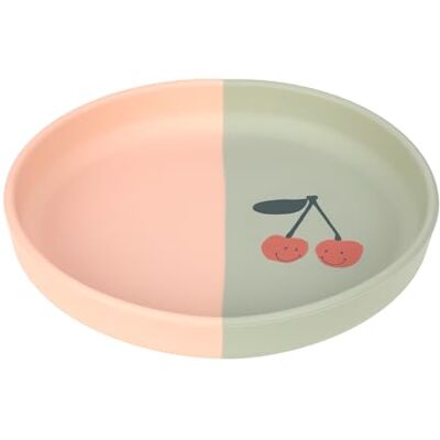 Lässig Baby Silikon Kinderteller/Silicone Plate Happy Fruits Cherry Lässig Baby Silikon Kinderteller/Silicone Plate Happy Fruits Cherry