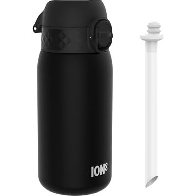 I8RF350BLKXS ION8 Butelka na Wodę dla Dzieci ze Słomką, 350 ml/12 oz, Szczelne, Łatwe do Otwarcia, Bezpieczny Zamek, Można Myć w Zmywarce, Bez BPA, Uchwyt do Przenoszenia, Higieniczny Klapkowy Pokryw,Czarny I8RF350BLKXS ION8 Butelka na Wodę dla Dzieci ze Słomką, 350 ml/12 oz, Szczelne, Łatwe do Otwarcia, Bezpieczny Zamek, Można Myć w Zmywarce, Bez BPA, Uchwyt do Przenoszenia, Higieniczny Klapkowy Pokryw,Czarny