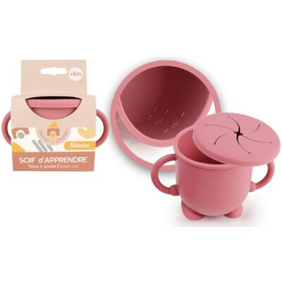 DORON & CHARLIE Kubek do podjadania z pokrywką Posiłek dla dziecka 056730 Różowy Silikon 150 ml Kompatybilny z mikrofalówką Pralka DORON & CHARLIE Kubek do podjadania z pokrywką Posiłek dla dziecka 056730 Różowy Silikon 150 ml Kompatybilny z mikrofalówką Pralka