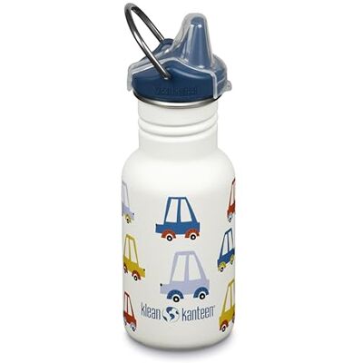Klean Kanteen Butelka do picia Classic Narrow (Sippy Cap) z zamknięciem ze stali nierdzewnej w kolorze białym o pojemności 355 ml, 1011205 Klean Kanteen Butelka do picia Classic Narrow (Sippy Cap) z zamknięciem ze stali nierdzewnej w kolorze białym o pojemności 355 ml, 1011205