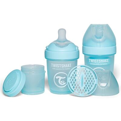 Twistshake 2 x Pro Double antykolkowy smoczek z pojemnikiem na mleko w proszku i blenderem 180 ml Silikonowy smoczek przypominający piersi o powolnym przepływie Butelka dla smoczka bez BPA Twistshake 2 x Pro Double antykolkowy smoczek z pojemnikiem na mleko w proszku i blenderem 180 ml Silikonowy smoczek przypominający piersi o powolnym przepływie Butelka dla smoczka bez BPA
