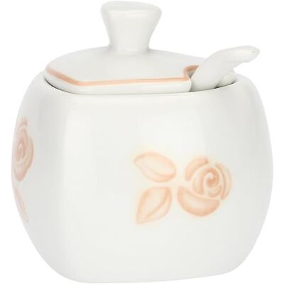 THUN Mini cukiernica w kształcie serca z łyżeczką porcelana kolekcja sprzyja 50 ml 6 x 8,5 cm THUN Mini cukiernica w kształcie serca z łyżeczką porcelana kolekcja sprzyja 50 ml 6 x 8,5 cm