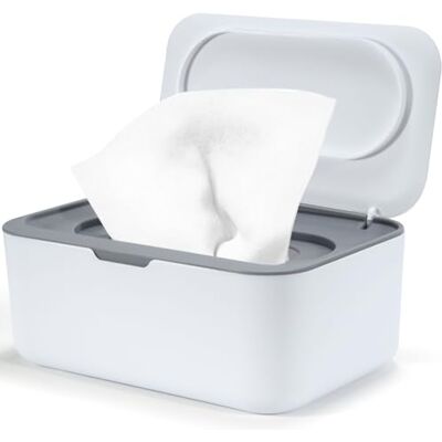 Cheerhom Pudełko na wilgotne chusteczki dla niemowląt, beżowe pudełko do przechowywania wilgotnego papieru toaletowego, wilgotne pudełko na chusteczki z pokrywką, do domu i biura Cheerhom Pudełko na wilgotne chusteczki dla niemowląt, beżowe pudełko do przechowywania wilgotnego papieru toaletowego, wilgotne pudełko na chusteczki z pokrywką, do domu i biura
