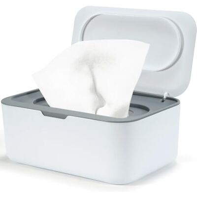 Cheerhom Pudełko na wilgotne chusteczki dla niemowląt, pudełko na wilgotny papier toaletowy, pudełko na wilgotne chusteczki, beżowe pudełko do przechowywania z pokrywką, do domu i biura Cheerhom Pudełko na wilgotne chusteczki dla niemowląt, pudełko na wilgotny papier toaletowy, pudełko na wilgotne chusteczki, beżowe pudełko do przechowywania z pokrywką, do domu i biura