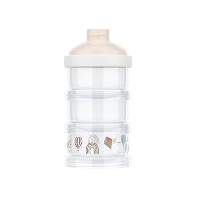Mepal , Wieża do mleka W Proszku Mio, Szczelne Zamknięcie, do Wielorazowego Przechowywania i Dozowania Formuły, Układaj Tyle, Ile Potrzebujesz, 360 ml, Sunshine & Rainbow Mepal , Wieża do mleka W Proszku Mio, Szczelne Zamknięcie, do Wielorazowego Przechowywania i Dozowania Formuły, Układaj Tyle, Ile Potrzebujesz, 360 ml, Sunshine & Rainbow