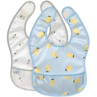 Lässig Wodoodporne śliniaki, 2 sztuki, Cytryna, od 6 miesięcy+ - Baby smekki Lässig Wodoodporne śliniaki, 2 sztuki, Cytryna, od 6 miesięcy+ - Baby smekki