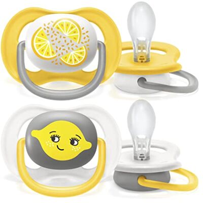Philips AVENT Smoczki ultradźwiękowe, 6-18 miesięcy, ortodontyczne i 0% BPA, 2 sztuki, z etui do sterylizacji i transportu, SCF080/18 Philips AVENT Smoczki ultradźwiękowe, 6-18 miesięcy, ortodontyczne i 0% BPA, 2 sztuki, z etui do sterylizacji i transportu, SCF080/18