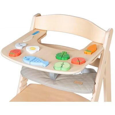 roba Montessori deska do karmienia z elementami do zabawy pasuje do krzesełka Sit Up Flex zawiera 9 elementów do zabawy od 6 miesięcy drewno naturalne roba Montessori deska do karmienia z elementami do zabawy pasuje do krzesełka Sit Up Flex zawiera 9 elementów do zabawy od 6 miesięcy drewno naturalne
