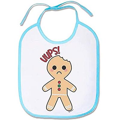 SUPERMOLON 03328 Śliniak dziecięcy ze sznurowaniem, błękitny, unisex SUPERMOLON 03328 Śliniak dziecięcy ze sznurowaniem, błękitny, unisex