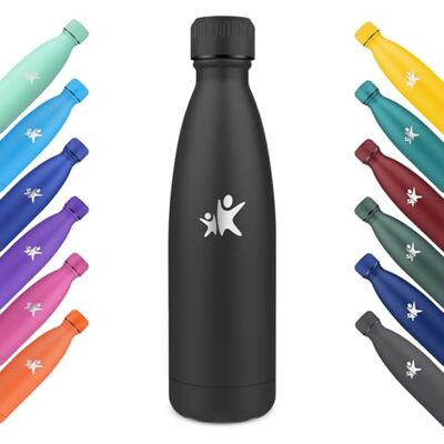 KollyKolla Termos 750 ml, termos próżniowy, szczelny termos, bez BPA, nadaje się do napojów gazowanych, na uniwersytet, na sport, w podróż Czarny KollyKolla Termos 750 ml, termos próżniowy, szczelny termos, bez BPA, nadaje się do napojów gazowanych, na uniwersytet, na sport, w podróż Czarny