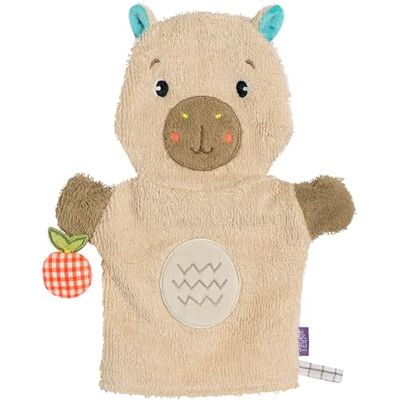 Fehn Waschhandschuh Capybara – Baby Waschlappen mit Tiermotiv für fröhlichen Badespaß – saugstark und kuschelweich – für Babys und Kinder ab 0+ Monaten Fehn Waschhandschuh Capybara – Baby Waschlappen mit Tiermotiv für fröhlichen Badespaß – saugstark und kuschelweich – für Babys und Kinder ab 0+ Monaten