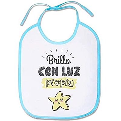 SUPERMOLON 00686 Śliniak dziecięcy ze sznurowaniem, błękitny, unisex SUPERMOLON 00686 Śliniak dziecięcy ze sznurowaniem, błękitny, unisex